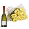 Yellow Carnations With Wine